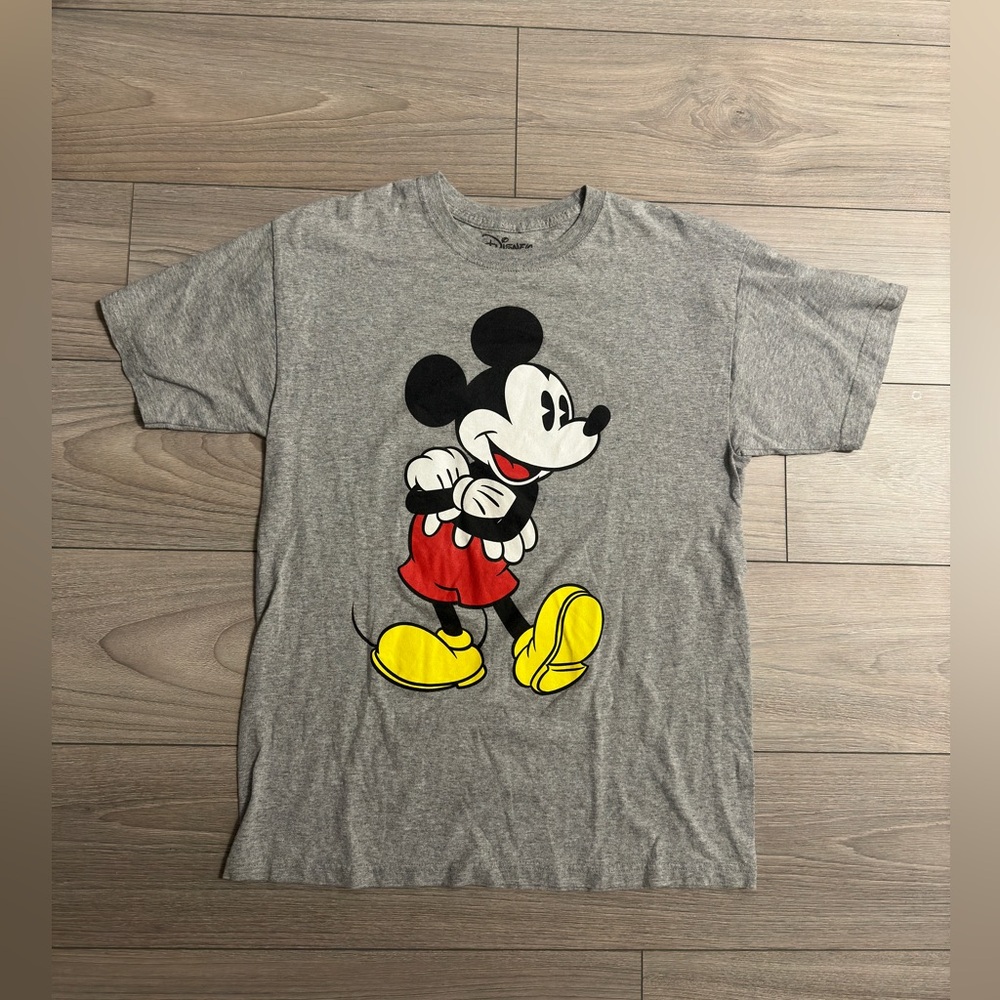 Disney Mickey Mouse Disneyland Disneyworld New Gray Men's T-Shirt L